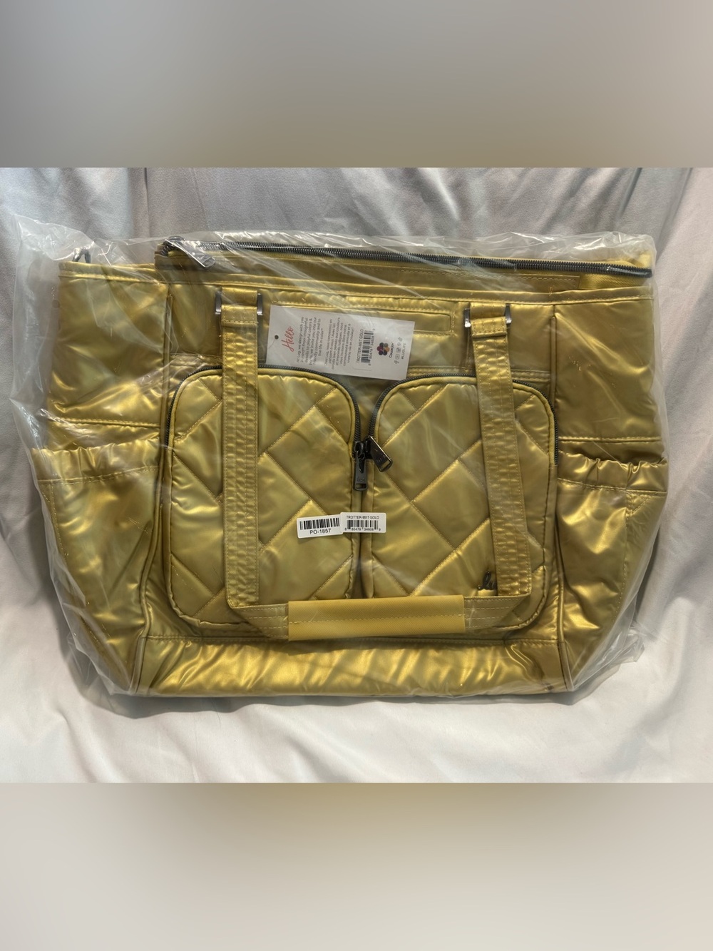 Lug Trotter Tote Bag - Metallic Gold